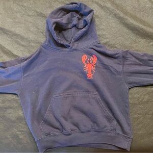 Kids Navy Blue Lobster Hoodie